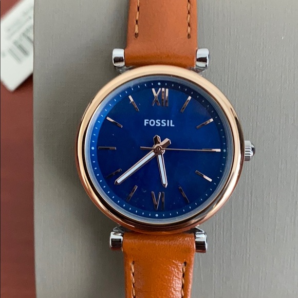 FOSSIL-Three-Hand Tan Leather Watch - Picture 2 of 5